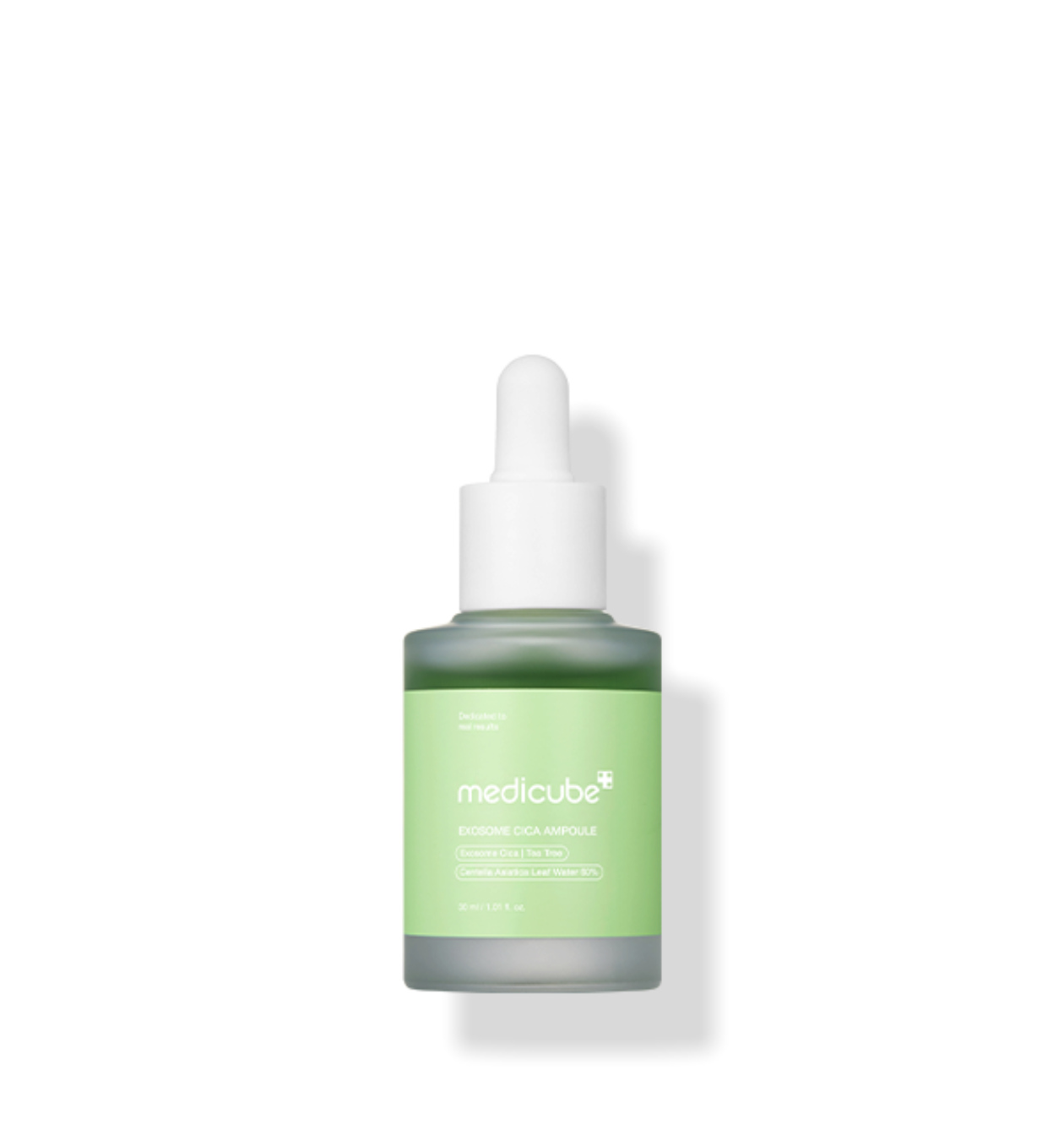 Dropper bottle of Medicube Exosome Cica Ampoule with clear lightweight serum
