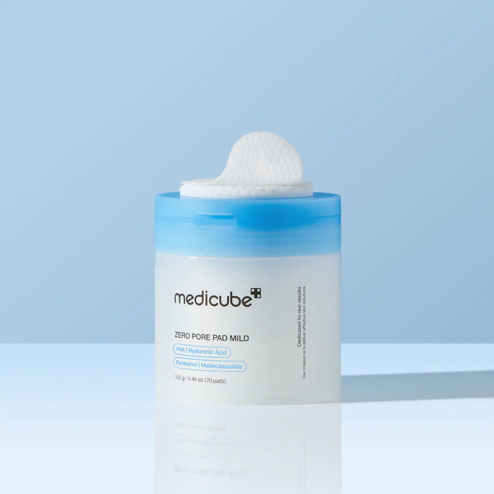 Medicube Zero Pore Pad Mild jar with dual-textured toner pads