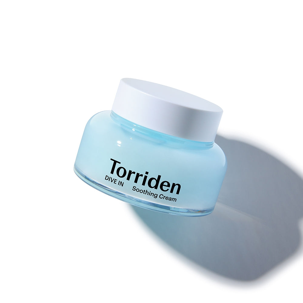 Torriden DIVE-IN Low Molecular Hyaluronic Acid Soothing Cream 100 ml in clear jar packaging