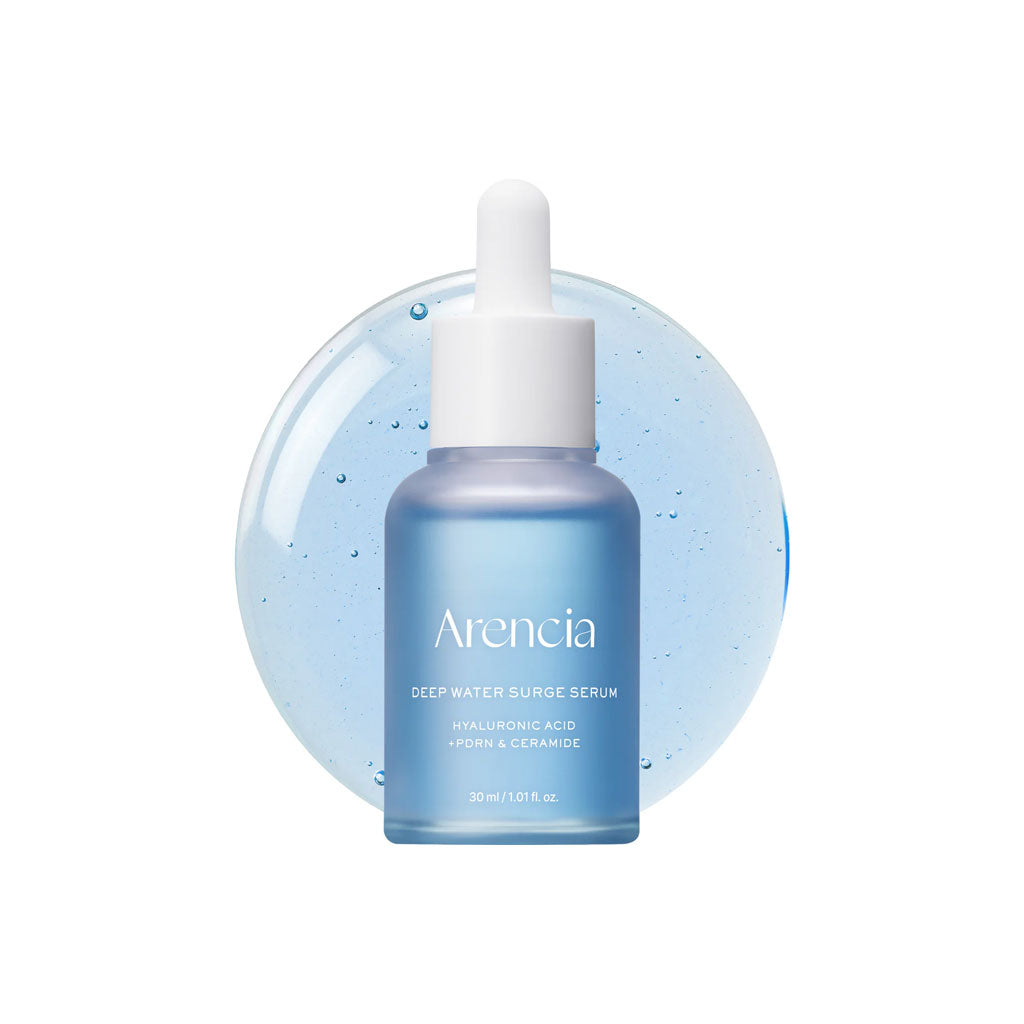 arencia deep water surge serum 30ml lightweight hydrating facial serum with hyaluronic acid, peptides, and plant-derived PDRN