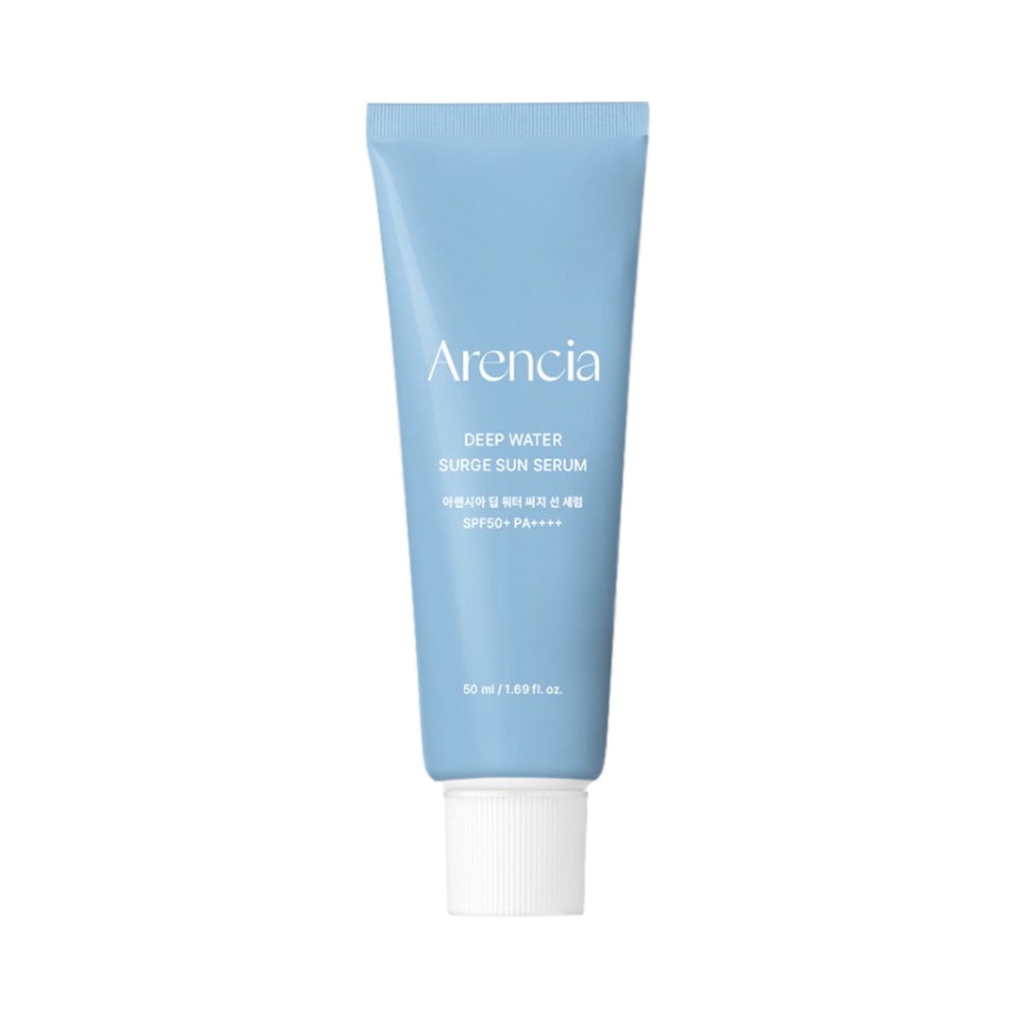 arencia deep water surge sun serum 50g spf50 pa++++ lightweight hydrating sunscreen for daily uv protection