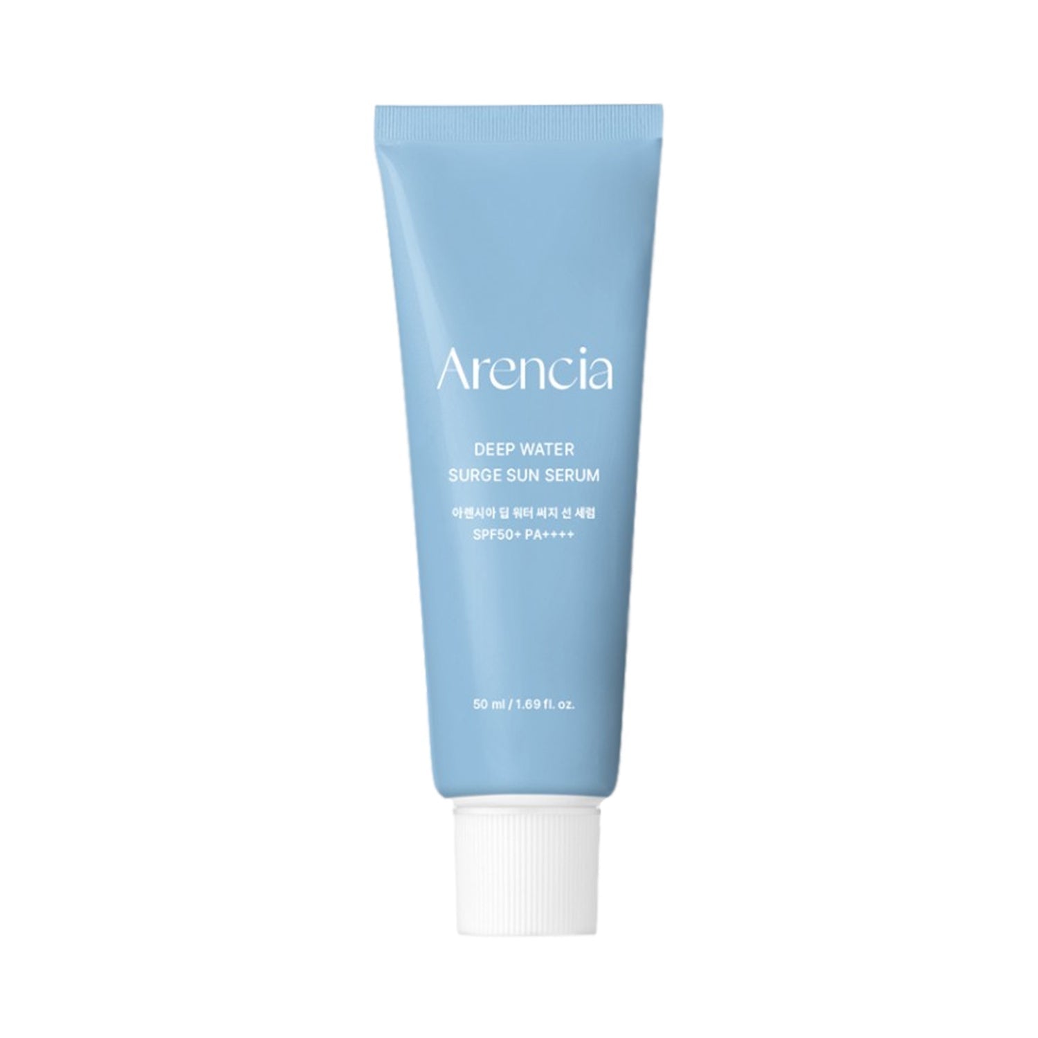 arencia deep water surge sun serum 50g spf50 pa++++ lightweight hydrating sunscreen for daily uv protection