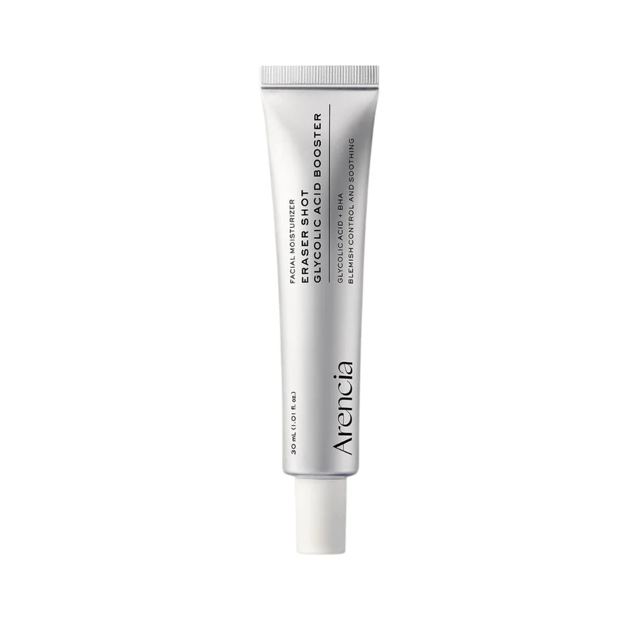 arencia eraser shot glycolic acid booster 30ml glycolic acid booster for smoother and clearer looking skin