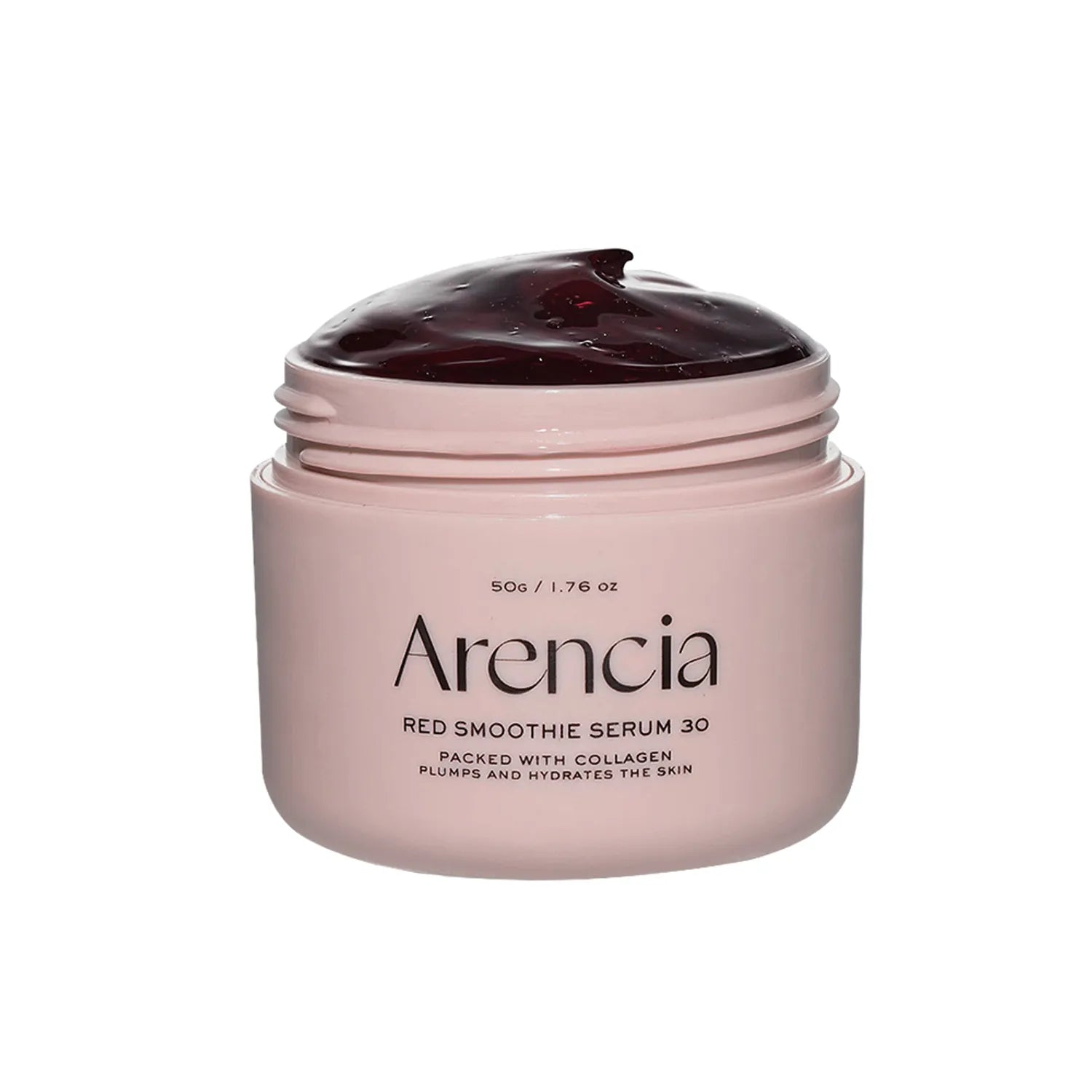 arencia fresh red smoothie serum 30 50g firming jelly serum with red collagen complex, niacinamide, peptides, and pdrn for smoother radiant skin