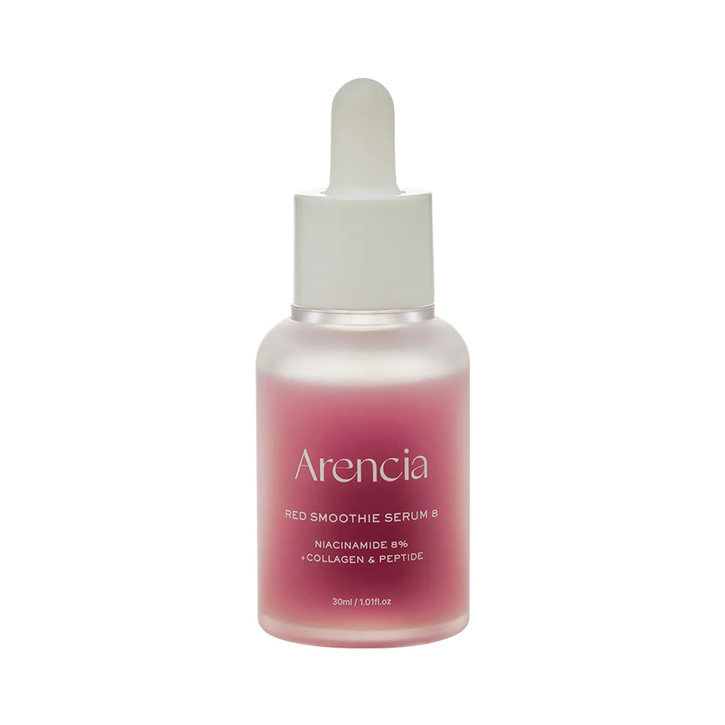 arencia fresh red smoothie serum 8 30ml brightening serum with 8% niacinamide, rosehip extract, collagen, and PDRN for smoother radiant-looking skin