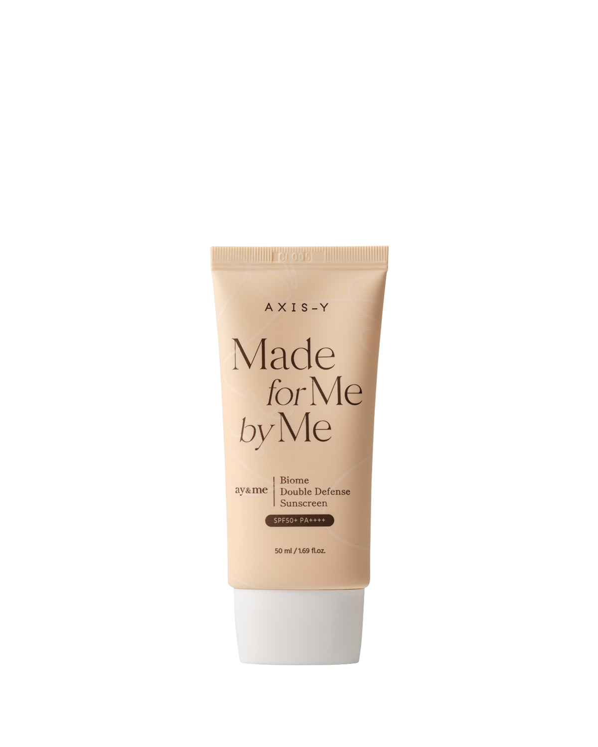 AXIS-Y Biome Double Defense Sunscreen 50ml in white and green packaging