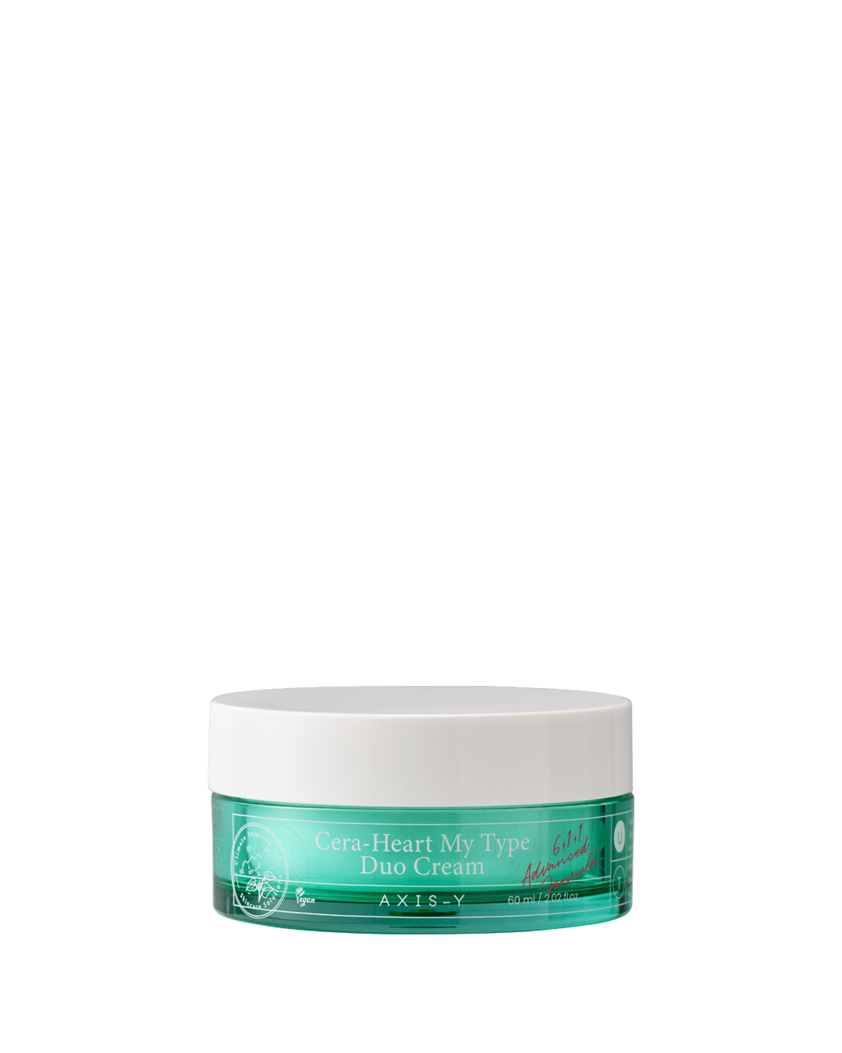 AXIS-Y Cera-Heart My Type Duo Cream 60ml in white and green packaging