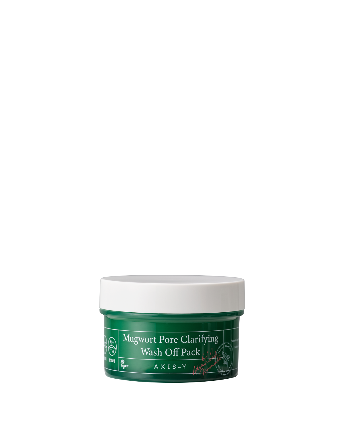 AXIS-Y Mugwort Pore Clarifying Wash Off Pack 100ml in white and green packaging