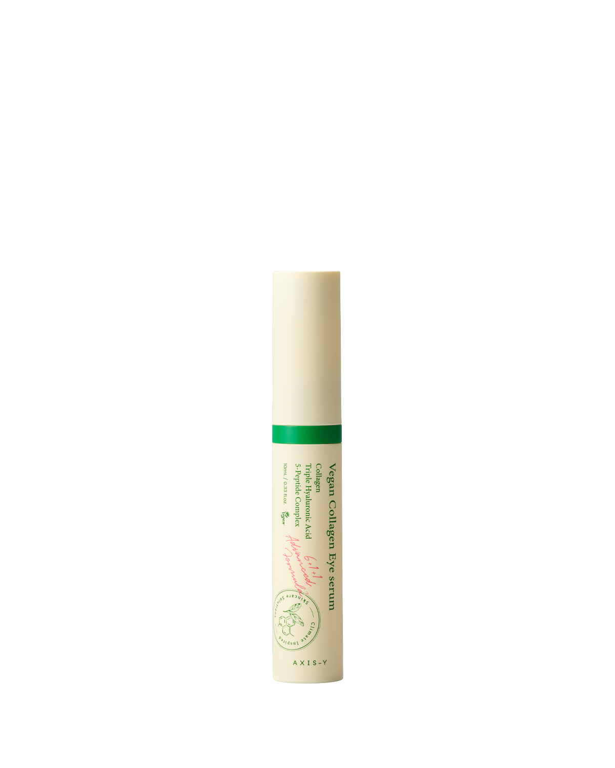 AXIS-Y Vegan Collagen Eye Serum 10ml with CoolTouch Applicator in white and green packaging