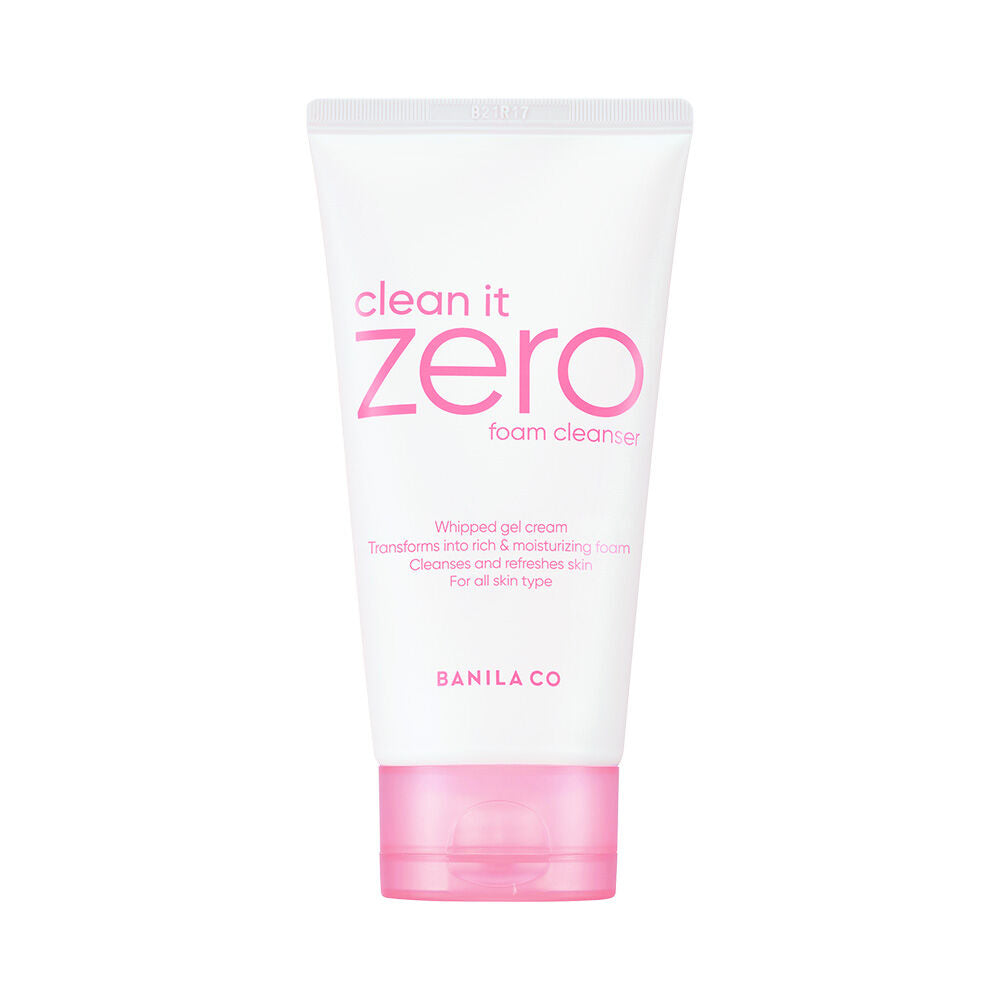 BANILA CO Clean It Zero Foam Cleanser 150ml in white and pink packaging