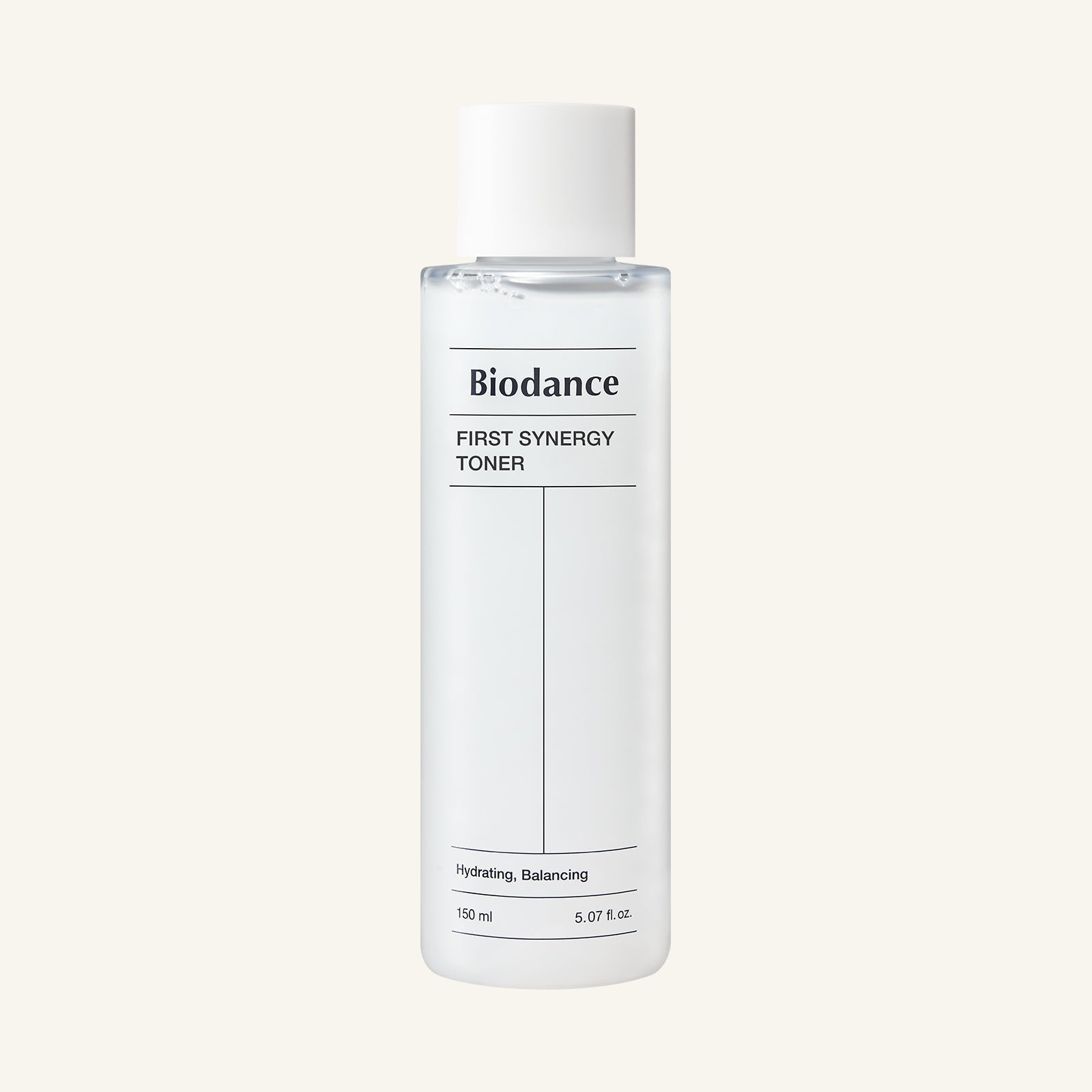 Biodance First Synergy Toner 150ml clear bottle with light blue toner