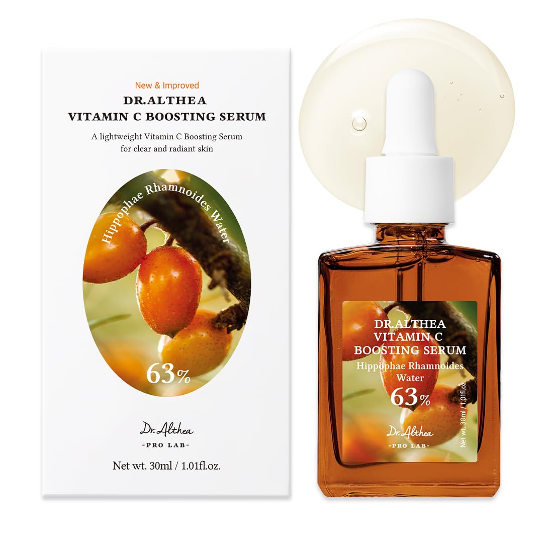 Dr Althea Vitamin C Boosting Serum 30ml amber glass dropper bottle