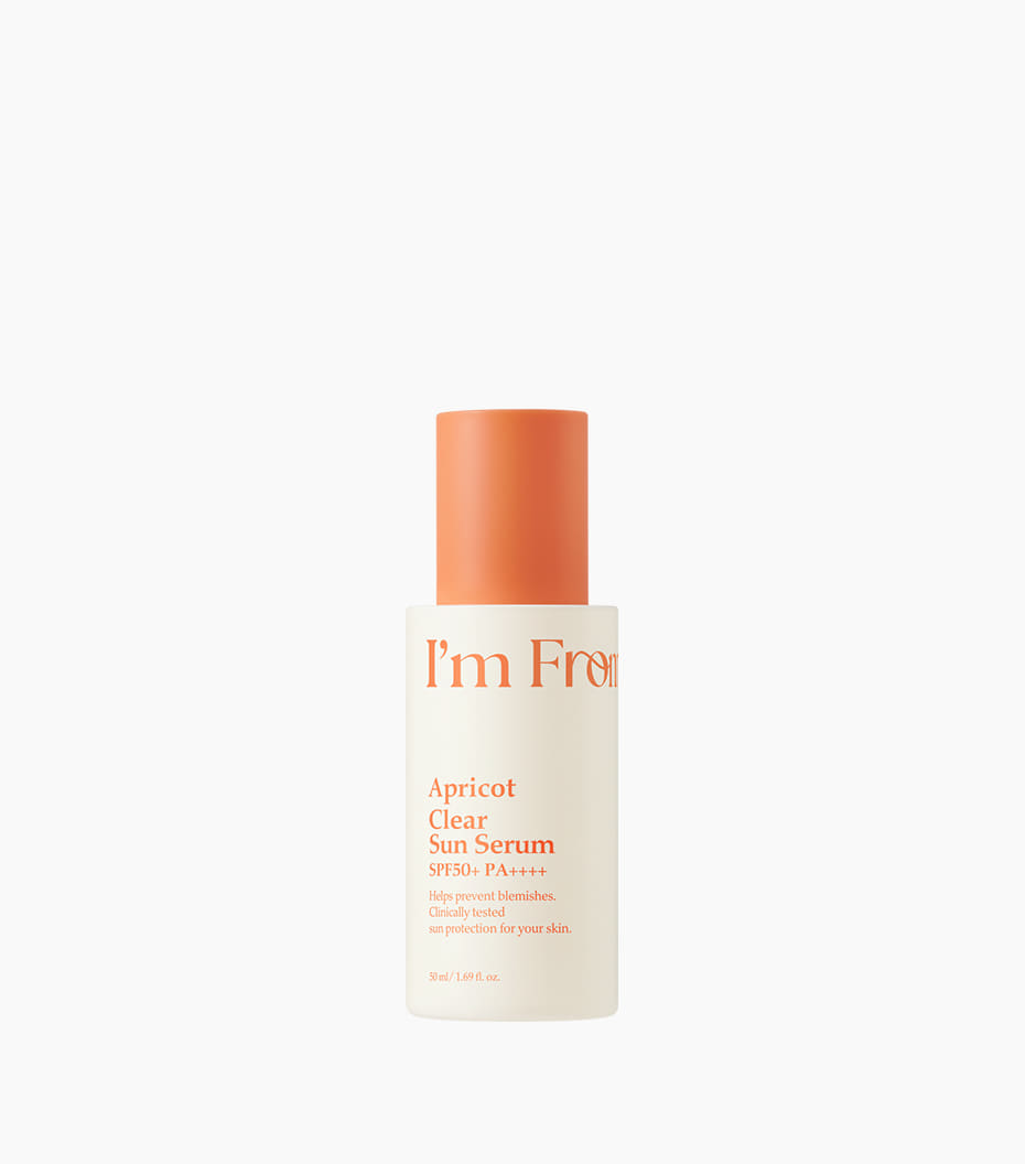 Im from Apricot Clear Sun Serum 50ml lightweight hydrating apricot sun serum