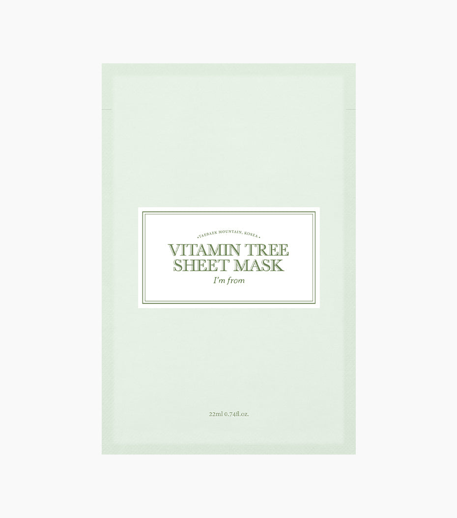 Im from Vitamin Tree Sheet Mask 22ml hydrating brightening mask with vitamin tree extract