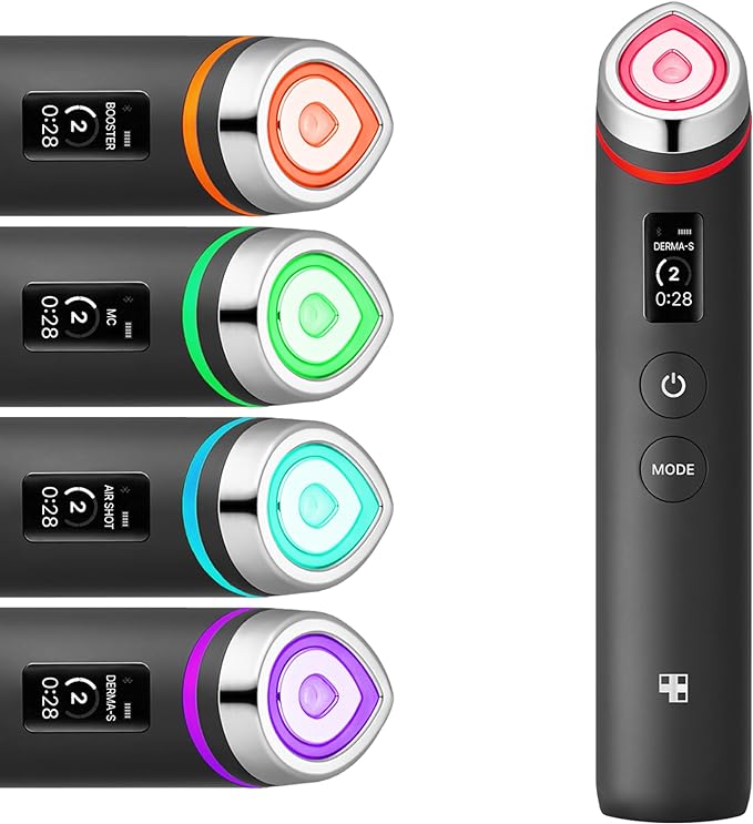 Medicube Age‑R Booster Pro handheld skin device with LED and serum application head
