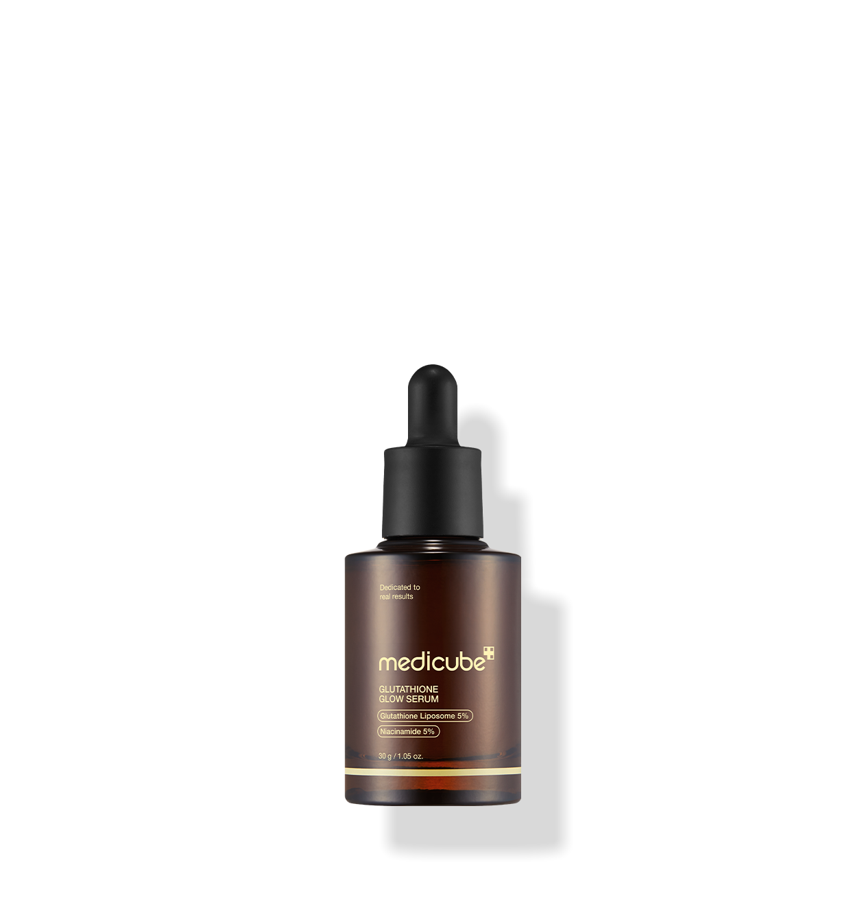 Medicube Age‑R Glutathione Glow Serum 30g dropper bottle with glowing gel serum texture