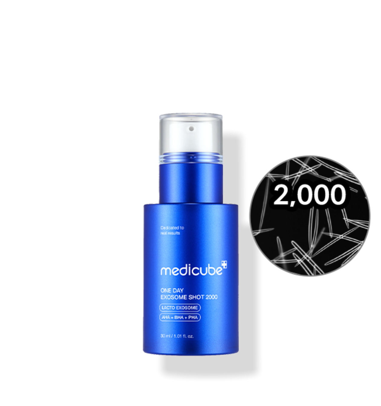 Medicube One Day Exosome Shot Pore Ampoule 2000 30 ml dropper bottle with clear serum