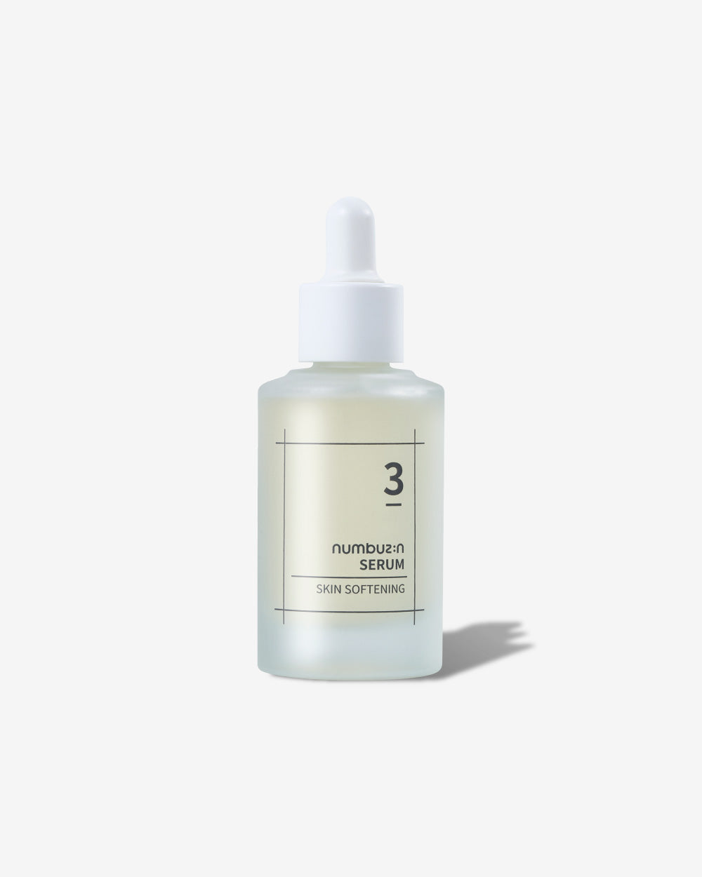 numbuzin No.3 Skin Softening Serum bottle with milky lightweight texture representation