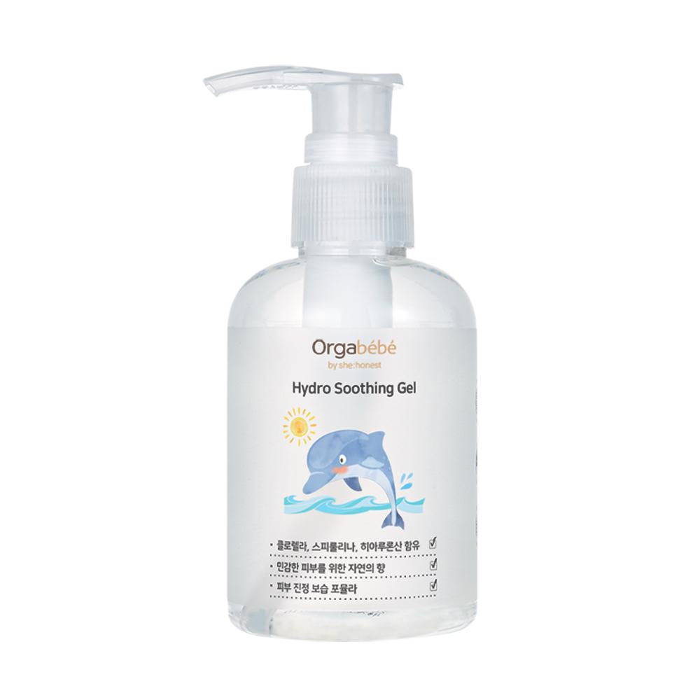 Orgabebe Hydro Soothing Gel 150ml tube with lightweight cooling gel for hydrating and soothing delicate skin