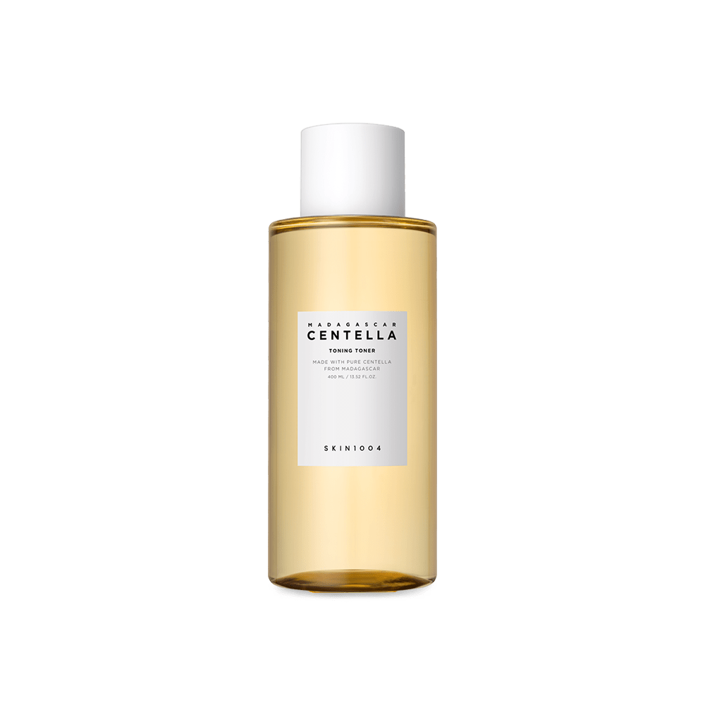 SKIN1004 Madagascar Centella Toning Toner available in 210ml and 400ml sizes with minimalist packaging