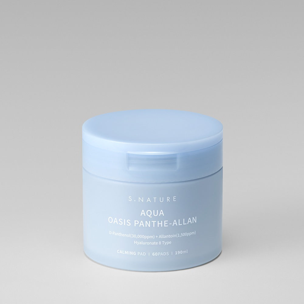 S NATURE Aqua Oasis Panthe Allan Calming Pad 60 pads soothing hydrating toner pads