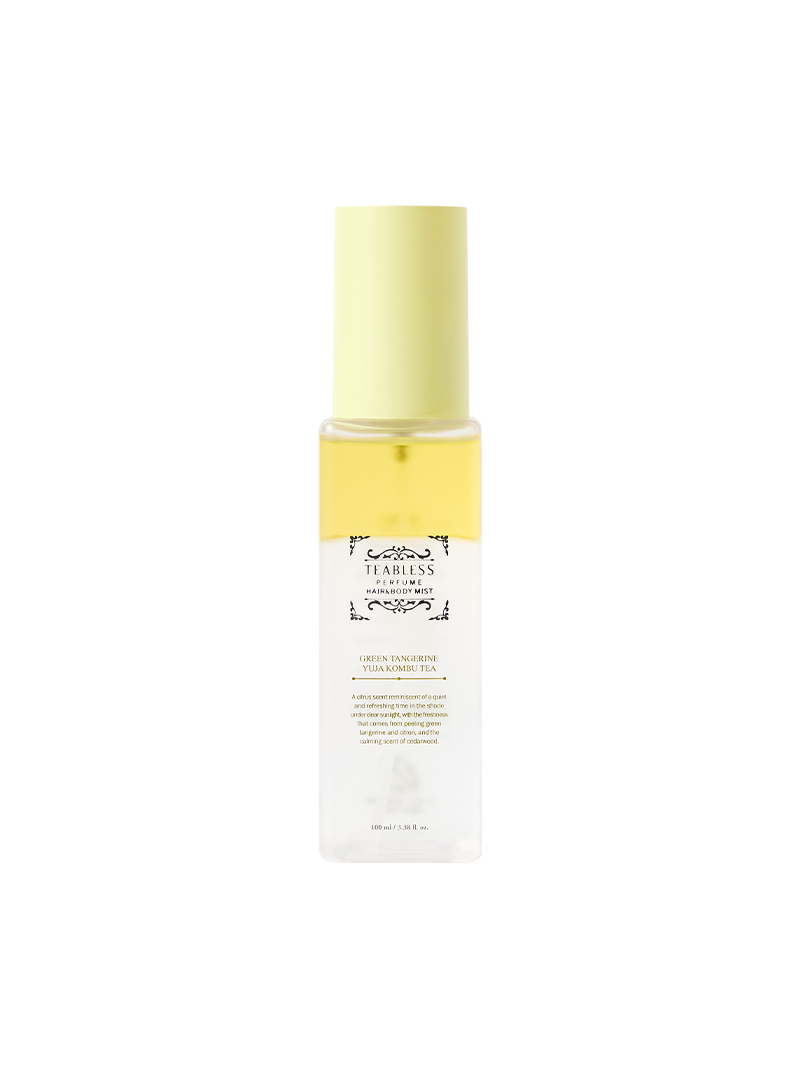 Teabless Perfume Hair and Body Mist 100ml bottle with tea inspired lightweight fragrance mist