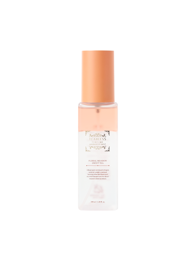 Teabless Perfume Hair and Body Mist 100ml bottle with tea inspired lightweight fragrance mist