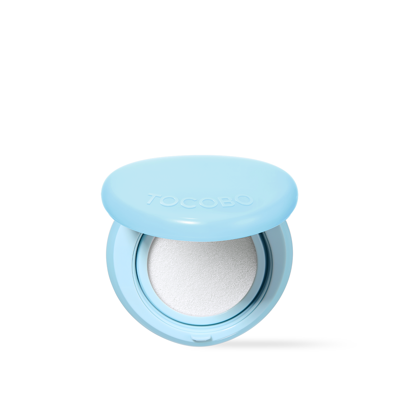 TOCOBO Blur Finish Sun Cushion compact with puff and shade options showing soft matte blurring finish for UV protection