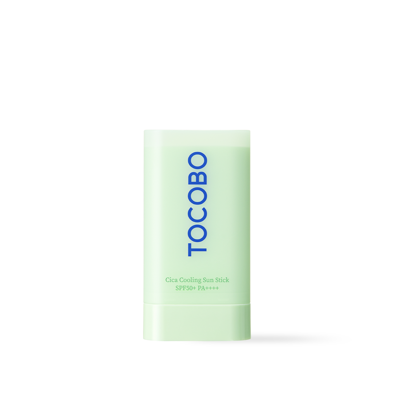 TOCOBO Cica Cooling Sun Stick 18g in green stick tube with cooling mint icon and sun protection label
