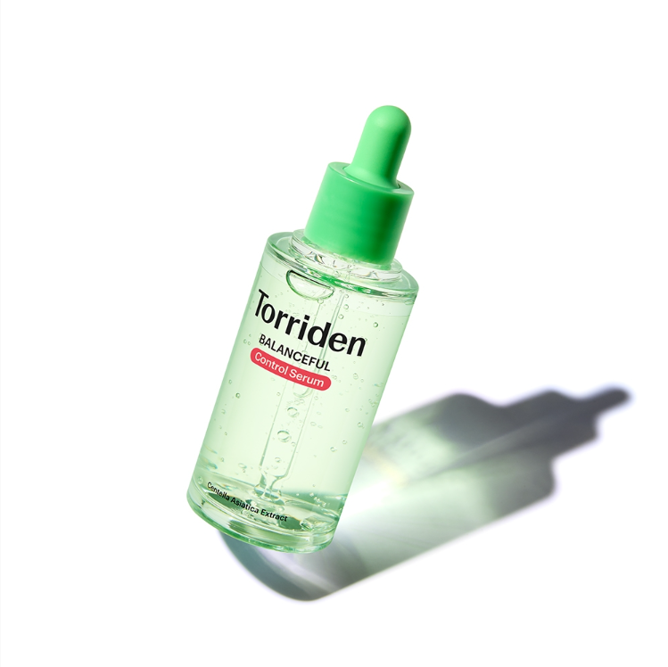 Torriden Balanceful Cica Control Serum 50ml bottle with dropper on clean background