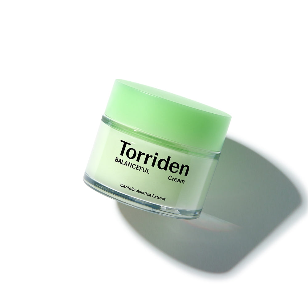 Torriden Balanceful Cica Cream 80ml in soft green jar with white lid
