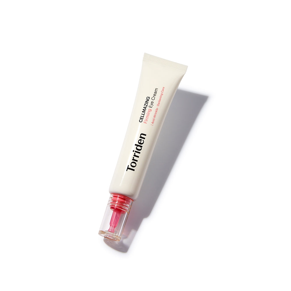 Torriden CELLMAZING Firming Eye Cream 30 ml tube with subtle beige packaging